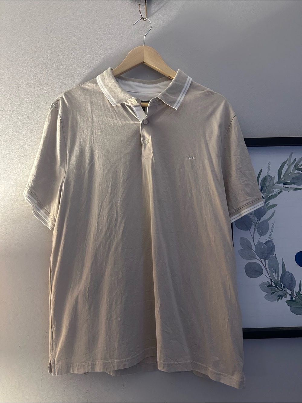 Michael Kors Greenwich Cotton Polo Shirt - Beige - Picture 2 of 9